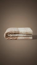 Cream Silk Egyptian Cotton Throw