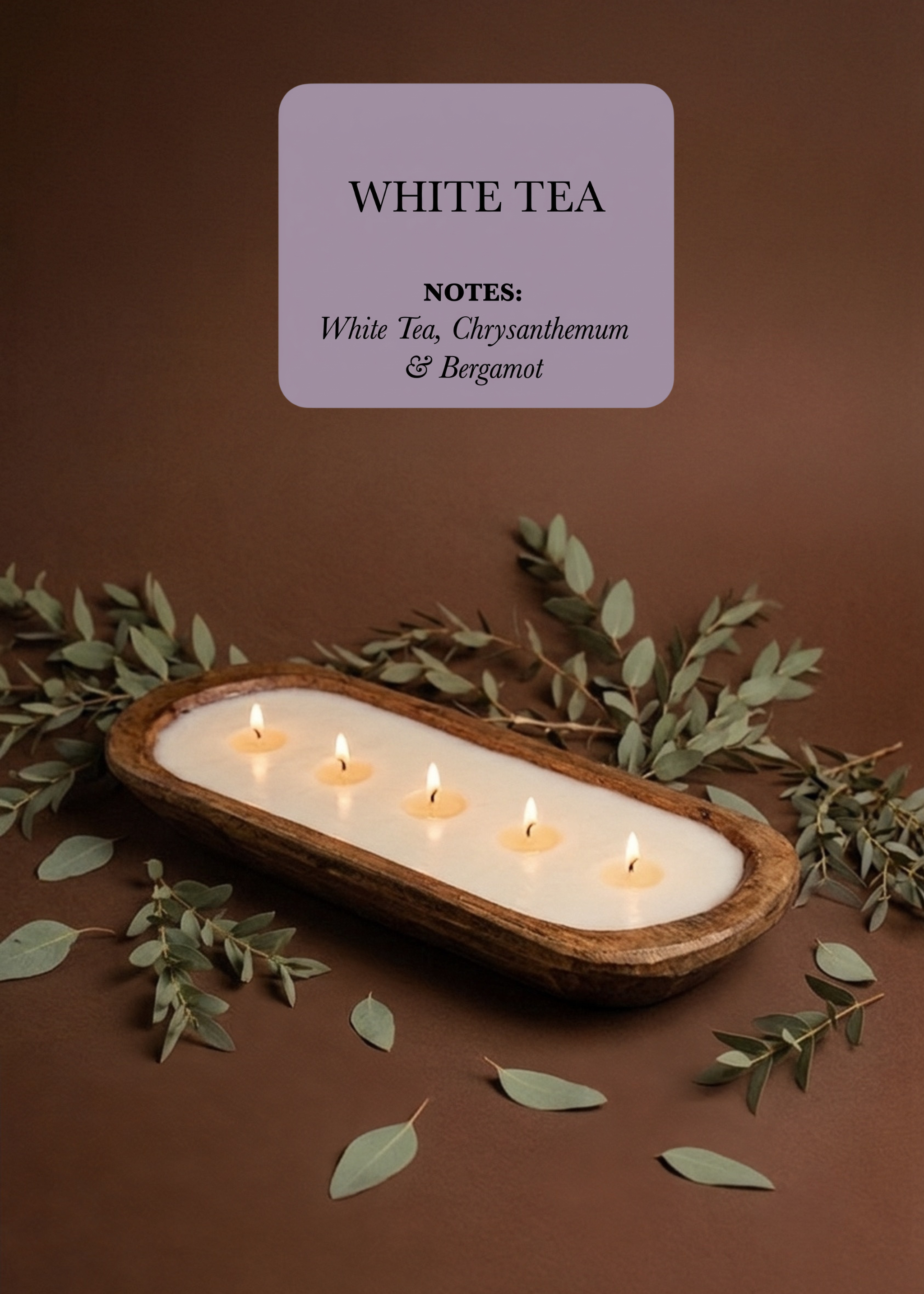 White Tea – 5‑Wick Dough Bowl Soy Candle