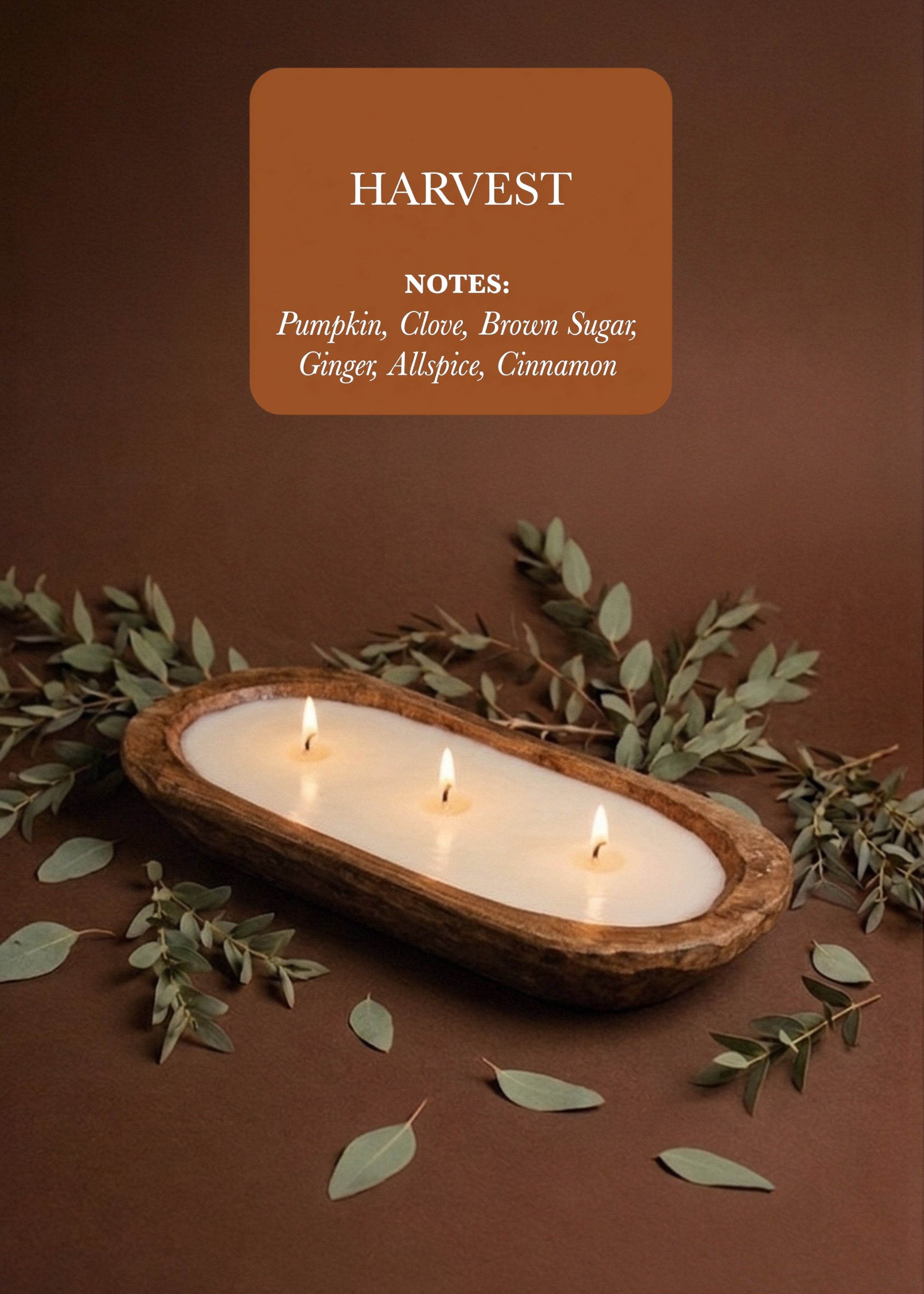 Harvest – 3‑Wick Dough Bowl Soy Candle