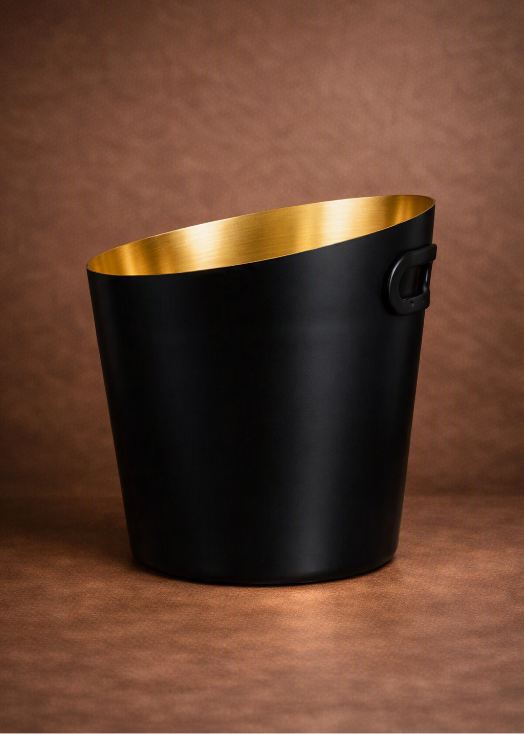 Inclined Stainless Steel Ice Bucket — Luxe Edition