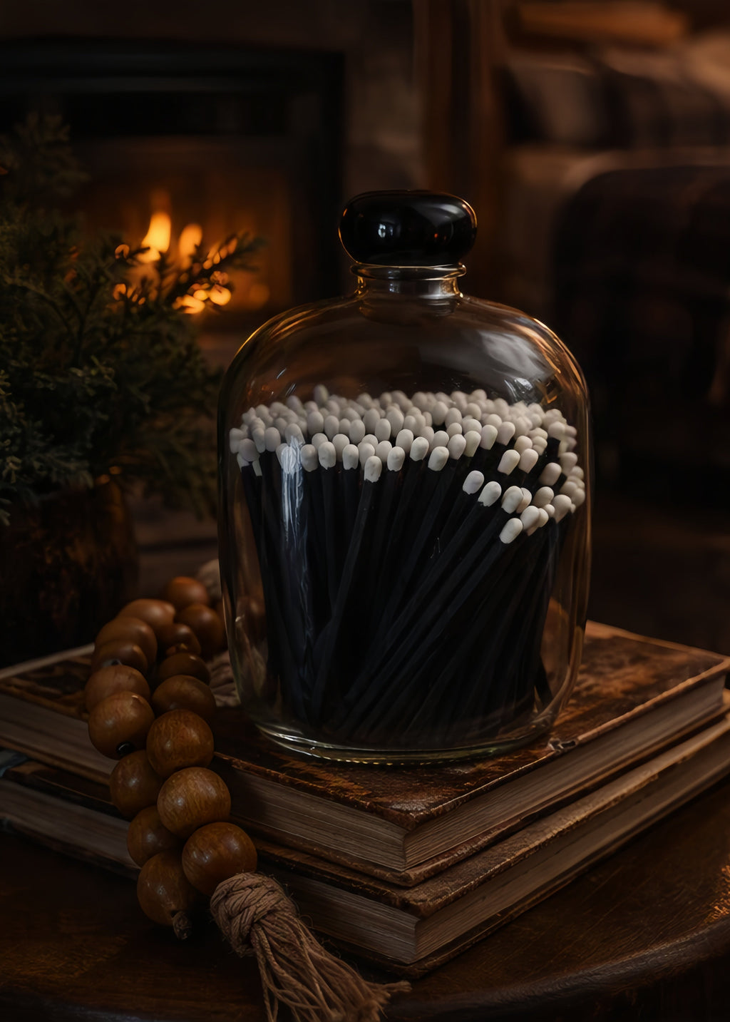Décor 4" Safety Matches – Glass Decanter Bottle