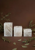 Stone Candle Holder with Sugar Rock